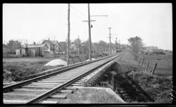 Interurban on Wabash canal bed, northern Indiana