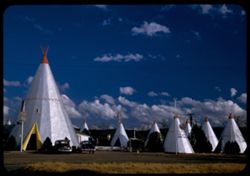 Tepee village and clouds US 11 west of Birmingham