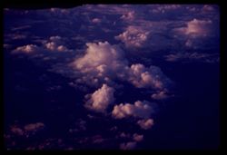 Clouds over eastern Atlantic. Early morning on San Francisco- London Pan Am flight