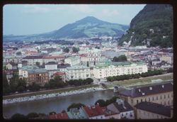 Across Salzburg roofs toward Heuberg, from Monchsberg X