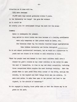 "Notes for Speech Bloomington Rotary." -Graham Hotel January 20, 1953