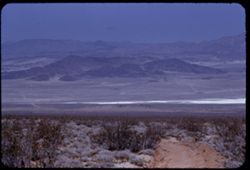 View northward across China (dry) lake toward Argus Mtns in extreme NW corner of Mojave desert and San Bernardino Co. Calif