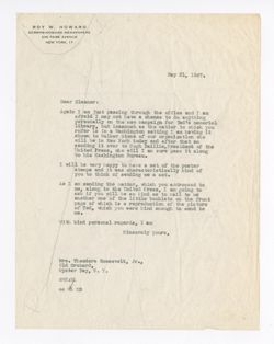 21 May 1947: To: Eleanor Roosevelt. From: Roy W. Howard.