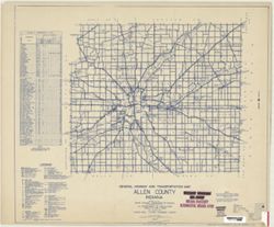 General highway and transportation map of Allen County, Indiana