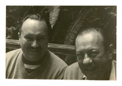 Jack Howard and another man at the Bohemian Grove