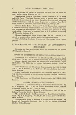 "Bureau of Cooperative Research" vol. VI, no. 10