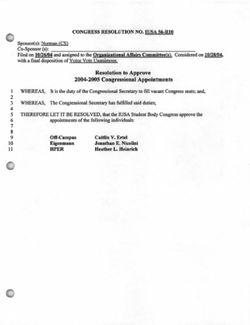 IUSA56-R10 Resolution to Approve 2004-2005 Congressional Appointments