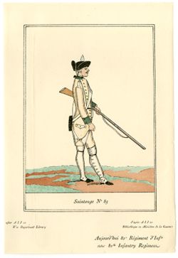 French soldier in uniform, entitled "Saintonge No. 85"