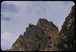 Rocky pinnacles above Klamath river near US 99.  Siskiyou co. California