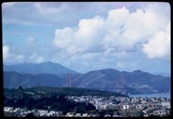 Clouds above Golden Gate seen from Mount Olympus