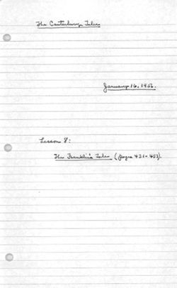 Lecture Notes, 1956-1957