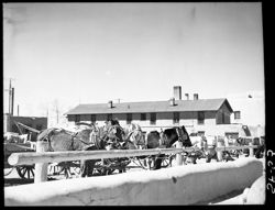 Hitch rack for horses at Taos