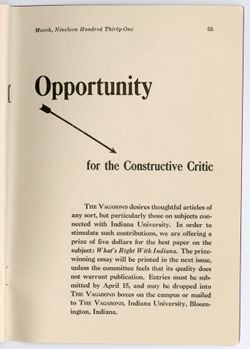 Opportunity for the Constructive Critic