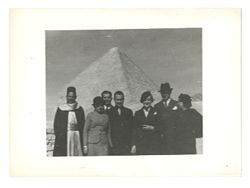 Roy Howard and company in front of the Great Pyramid of Giza
