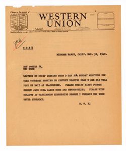 31 March 1940: To: Ben Foster, Jr. From: Roy W. Howard.