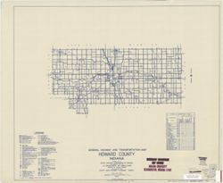 General highway and transportation map of Howard County, Indiana