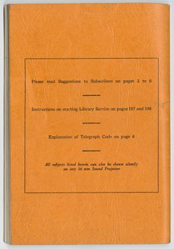 Kodascope Library: Descriptive Catalogue of Kodascope Library Motion Pictures (Sixth Edition), 1934