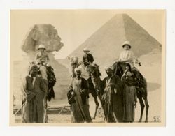 Margaret Howard and two other women on camels