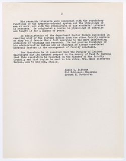 12: Memorial Resolution for Professor Emeritus Paul M. Harmon, ca. 01 December 1964