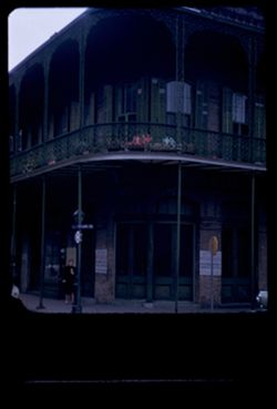 S.W. corner of Royal and St. Ann sts.curved 2-story green bldg.- New Orleans