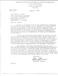 Letter from Edward J. Brenner to Jordan J. Baruch, Assistant Secretary of Commerce, August 2, 1979