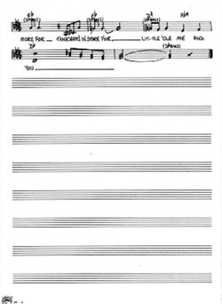 Serenade to Gabriel, Lead sheet (melody with chord symbols)