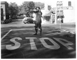 Dick Jones with gun near Courthouse