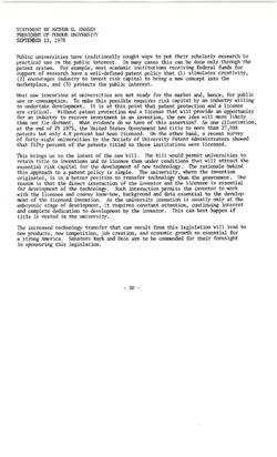 Statement by Arthur G. Hansen, President of Purdue University, September 13, 1978