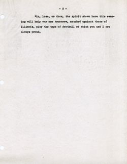 "Remarks at Pep Session" -Indiana University Oct. 20, 1939
