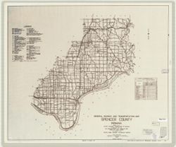 General highway and transportation map of Spencer County, Indiana