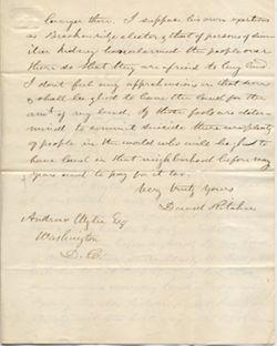David Ritchie to Andrew Wylie, Jr., 27 October 1860