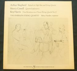 Triptych, for High Voice and String quartet, Quartet Euphometric, Three Variations on a Theme (String Quartet No. 2)  Recorded Anthology of American Music,