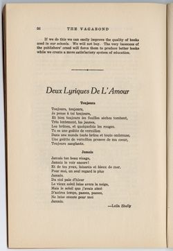 "Deux Lyriques de L'Amour," Leila Shelley