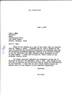 Letter from Joe Allen to John E. Mogk of the Michigan Energy and Resource Research Association, June 1, 1979