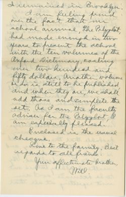 Correspondence, 1927 Jun-Aug