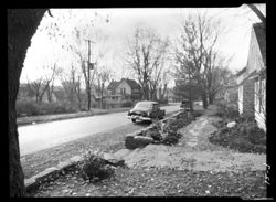 Pin hole negative of Franklin street looking west, 1954 autumn