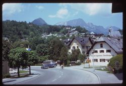 Around the curve of Konigsseerstrasse toward Stadtsmitte. Berchtesgaden.