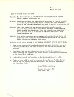 B-4, A Bill to Condemn Coach Pont, 16 April 1970