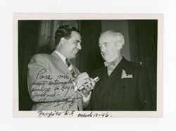 Autographed photo of Roy Howard and another man