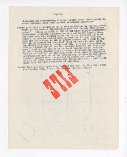 4 December 1941: To: George B. Parker. From: Roy W. Howard.