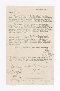 13 November 1945: To: Milton J. Pike. From: Ben Foster, Jr.