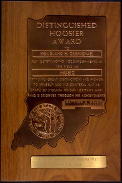 State of Indiana. Distinguished Hoosier Award.