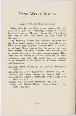"Indiana University Summer Session Preliminary Announcement 1939" vol. XXVII, no. 1