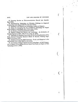 Betsy Ancker-Johnson, Resume of U.S. Technology Policies,Law and Business of Licensing, pp. 13-48, May 1, 1977