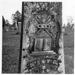 Crossed Crooks - links - Bible [drawing of grave marker]