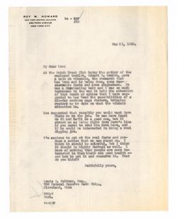 31 May 1938: To: Louis B. Seltzer. From: Roy W. Howard.