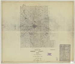 Drainage map of Monroe County Indiana