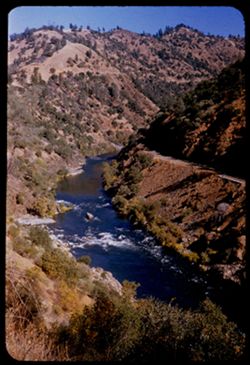 View up Feather river canyon just below Big Bend.