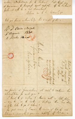 Robert Dale OWEN, New York. To Reuben HAINES, Germantown, Pennsylvania., 1830 Aug. 5