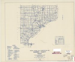 General highway and transportation map of Warren County, Indiana